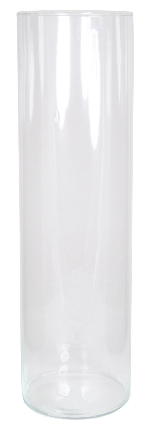 Boden Vase Zylinder SANYA OCEAN aus Glas, klar, 70cm, Ø19,5cm