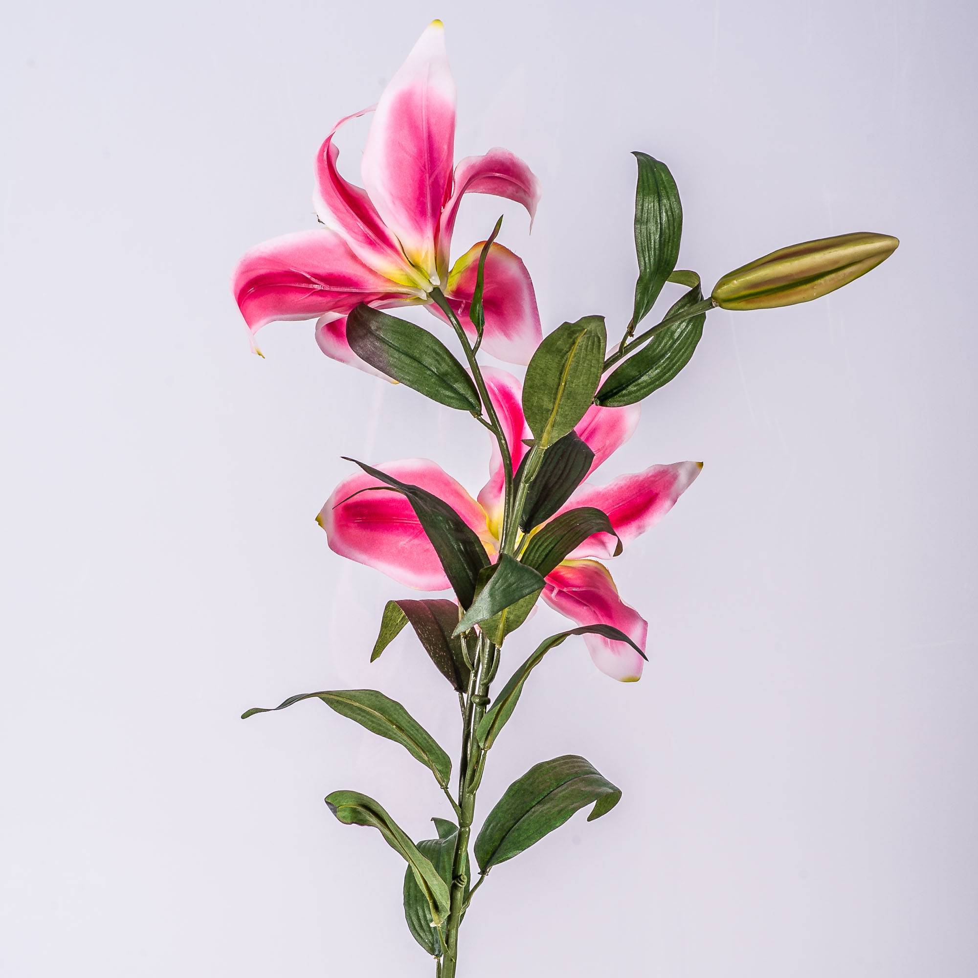 Kunstblume Lilie KIRSTEN, pink-weiß, 85cm, Ø15cm