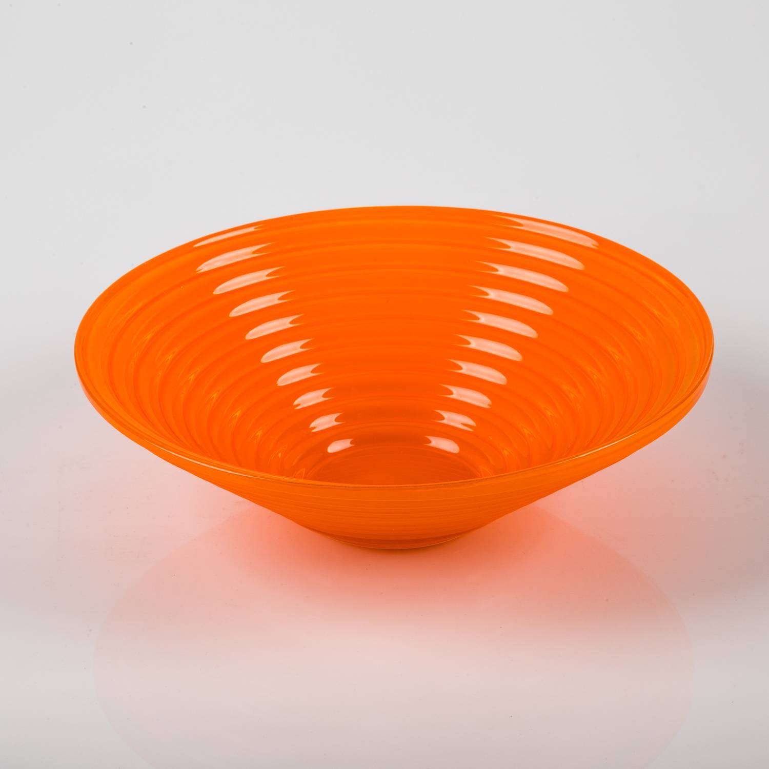 Obst Schale SELMA aus Glas, orange, 7cm, Ø23cm