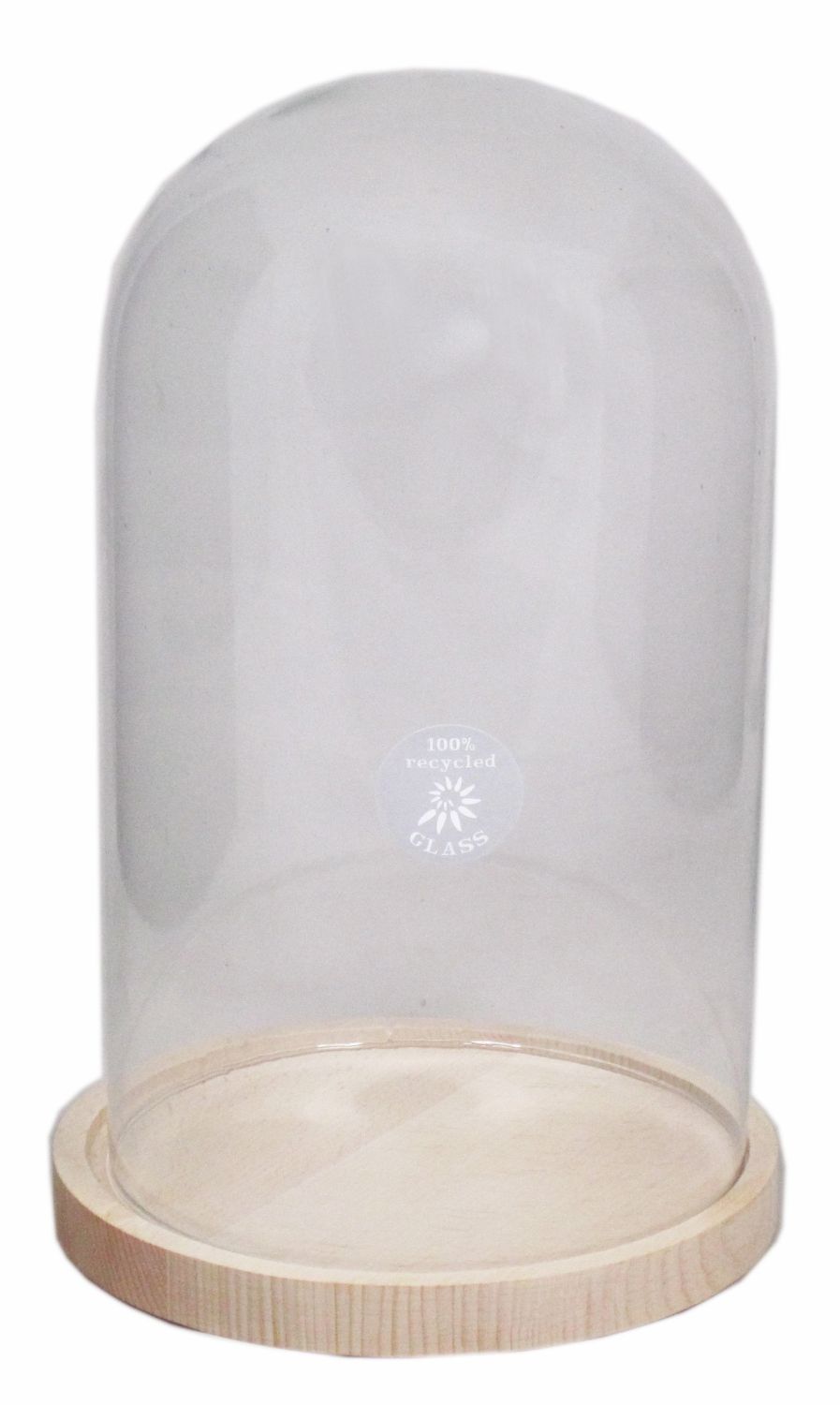 Plymor Glasglocke Mit Silbernem Rand - 10,2 X 10,2 Cm, Inkl. Glasboden