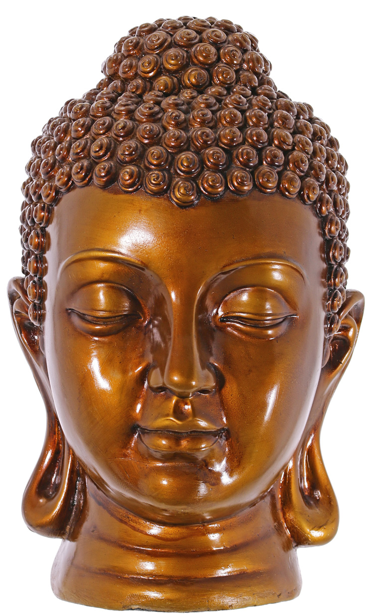 Buddha Kopf SURYA, kupfer, 20x20x39cm