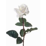 Kunst Rose AMELIE, weiß, 70cm, Ø9cm