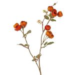 Unechter Kohl-Rosen Zweig LORRAINE, Eco Collection, orange-gelb, 60cm, Ø3cm