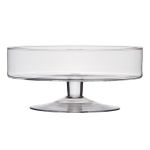 Glasschale CORIE EARTH auf Standfuß, klar, 13cm, Ø29cm
