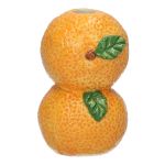 Stielblumenvase Orangen TILLAS aus Keramik, gelb-grün-braun, 5,6x5,6x9cm