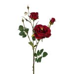 Kunstblumen Zweig Rose FRALGO, rot, 60cm, Ø3-10cm