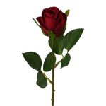 Plastikblume Rose EMBERY, dunkelrot, 45cm, Ø6cm
