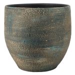 Keramik Blumentopf AETIOS, Farbverlauf, blau-gold, 20cm, Ø20cm