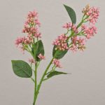Kunst Viburnum Zweig LABIBA mit Knospen, rosa, 60cm, Ø2,5-5cm