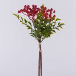 Fake Zweig Vogelbeere ELNATAN, Bund, Früchte, rot, 30cm