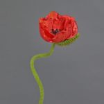Dekoblume Mohnblume ANKANG, rot, 70cm, Ø9,5cm