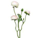 Dekoblumen Zweig Ranunkel JIXIANG, weiß-rosa, 50cm