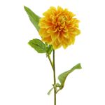 Kunstblume Dahlie WANRU, gelb-orange, 50cm, Ø9cm