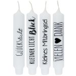 Stabkerze mit Spruch KELANI, Lieblingsmensch, 4 Kerzen, 4 Sprüche, bunt, 16,5cm, Ø2,8cm, 6h