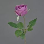 Deko Kunstblume Rose POPI, violett-grün, 55cm, Ø7cm