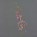 Künstlicher Blumenzweig Cattleya Orchidee TRASSA, violett-weiß-gelb, 80cm, Ø4-8cm