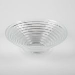 Obst Schale SELMA aus Glas, mit Rillen, klar, 7cm, Ø23cm