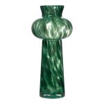 Blumen Vase ARKANA aus Glas, grün-transparent, 41cm, Ø19cm