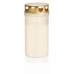 Grablicht CARMELIA mit Deckel, weiß, 12cm, Ø6,1cm, 50h
