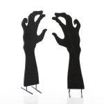 Halloween Dekofigur Silhouette Hände SPOOKY HANDS, schwarz, 40cm