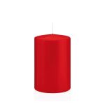 Stumpenkerze MAEVA, rot, 15cm, Ø10cm, 113h - Made in Germany