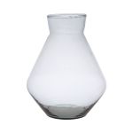 Blumenvase RAMUNDA aus Glas, recycelt, klar, 25cm, Ø19cm