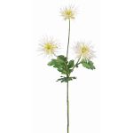 Deko Chrysantheme SOLVIE, weiß-gelb, 75cm, Ø11-12cm