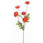 Künstliche Mohnblume KEIRA, rot-orange, 65cm, Ø5-6cm