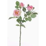 Kunst Rosenzweig CORALEE, rosa-creme, 50cm, Ø3-7cm