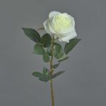 Plastik Rose BRINA, weiß, 75cm, Ø9cm