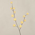 Dekozweig Gomphocarpus ELAENA, Früchte, beige-violett, 100cm