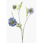 Künstlicher Zweig Scabiosa RUXTER, blau-lila-grün, 60cm, Ø6-8cm