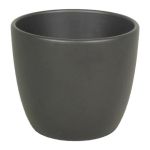 Pflanztopf TEHERAN BASAR, Keramik, anthrazit-matt, 12cm, Ø13,5cm