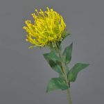 Künstliche Blume Nadelkissen Protea HERVAS, gelb, 70cm, Ø12cm