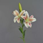 Künstliche Blume Tigerlilie NAVIA, pink-creme-weiß, 90cm, Ø18-20cm