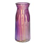 Tischvase RUBIE aus Glas, violett-irisierend-klar, 24cm, Ø11cm