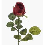 Rose künstlich DIXLEN, dunkelrot-grün, 70cm, Ø7cm