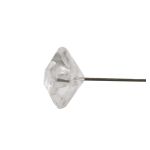 Deko Stecknadeln MELORIA in Kunststoffbox, Diamantkopf, 100 Stück, klar, Ø0,5cm