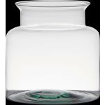 Windlicht Kerzenhalter KARIN EARTH aus Glas, recycelt, klar, 19cm, Ø19cm