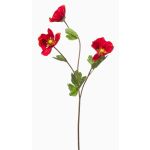 Kunstzweig Mohnblume MIROLB, rot, 70cm, Ø7-8cm