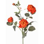 Dekoblume Rosenzweig DIAMANTIS, orange, 75cm, Ø5-8cm