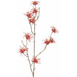 Kunstzweig Zaubernuss XYLA, Blüten, orange-rot, 70cm, Ø6cm