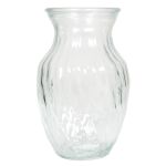 Glasvase CATLYN mit gedrehten Rillen, klar, 20cm, Ø13cm