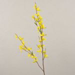 Kunst Forsythien Zweig SUKOTI mit Blüten, gelb, 75cm, Ø3-5cm
