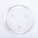 Runder Kerzenuntersetzer VINCENTIA aus Glas, klar, Ø14cm