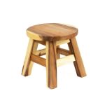Holz Schemel NANNATI aus Holz, natur, 25cm, Ø26cm