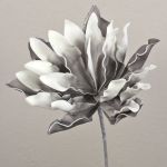 Deko Kunststoffschaum Agave pygmaea DANINA, grau-weiß, 35cm, Ø30cm