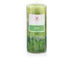 Rustik Duftkerze ASTRID, Fresh Apple, apfelgrün, 13cm, Ø6,8cm, 60h