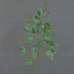 Deko Eukalyptus Zweig COBAR, blühend, crossdoor, grün, 65cm, Ø1,5cm