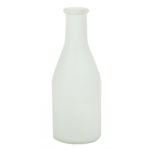 Glasflasche ANYA, matt-weiß, 18cm, Ø6,5cm